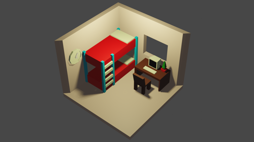lowpoly room preview image